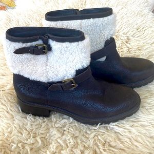 NWT Coach Gabriella leather and sheepskin boots